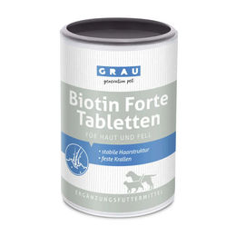 Grau Biotin-Forte Nail & Paw Care Nahrungsergänzung für Hunde und Katzen 400 Stück - 400 Stk. – Bild 1 von 2