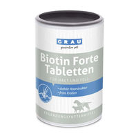 Produktbild von Grau Biotin-Forte Nail & Paw Care Nahrungsergänzung für Hunde und Katzen 400 Stück - 400 Stk.