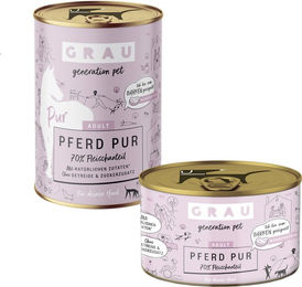 Grau Excellence Adult Hundefutter Pferd getreidefrei 6 x 400g Dose – Bild 1 von 2