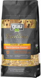 Produktbild von Grau Excellence Hunde-Trockenfutter Premium-Mix Basis-Gemüse-Flocken für alle Altersstufen 2x10kg