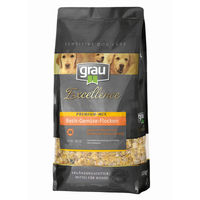 Produktbild von Grau Excellence Hunde-Trockenfutter Premium-Mix Basis-Gemüse-Flocken für alle Altersstufen und Größen 2x10kg
