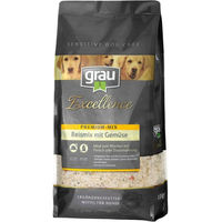 Produktbild von Grau Excellence Hunde-Trockenfutter Premium-Mix Reismix mit Gemüse 2x10kg für alle Altersstufen