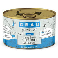 Produktbild von GRAU Getreidefreies Hundefutter mit Geflügel und Seefisch Sensitive 1200g