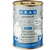 Produktbild von GRAU Getreidefreies Katzenfutter Geflügel und Seefisch Sensitive mit hohem Fleischanteil 2400g