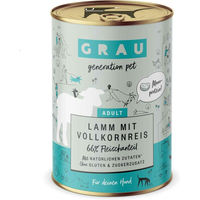 Produktbild von Grau Hund Adult Nassfutter Lamm mit Vollkornreis glutenfrei und monoprotein 6 x 400 g - 6 x 400 g