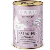 Produktbild von GRAU Hund Adult Pferd Pur Getreidefrei und Ohne Zucker 6x400g