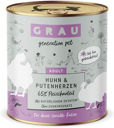 Produktbild von GRAU Hund Leckerli Huhn und Putenherzen getreidefrei und sensitive 4800g