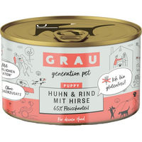 Produktbild von GRAU Hund Nassfutter Puppy Huhn Rind mit Hirse glutenfrei 6 x 200g