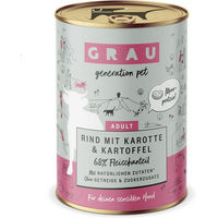 Produktbild von GRAU Hund Nassfutter Rind mit Karotte und Kartoffel Monoprotein getreidefrei für adulte Hunde 6 x 400 g