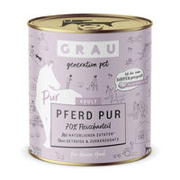 Produktbild von Grau Hund Pferd Pur Hypoallergenes Monoprotein Nassfutter mit hohem Fleischanteil 6 x 800 g - 6 x 800 g