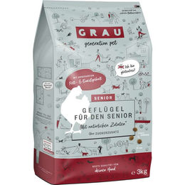 Grau Hund Trockenfutter Senior Geflügel Glutenfrei Sensitive 3 kg - 3 kg – Bild 1 von 3