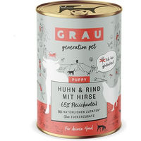 Produktbild von GRAU Hund Welpenfutter Huhn & Rind mit Hirse glutenfrei und sensitive 2400g