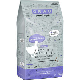 Produktbild von Grau Hundefutter Adult Ente mit Kartoffel Getreidefrei Sensitive 2 x 12 kg