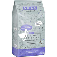 Produktbild von Grau Hundefutter Adult Ente mit Kartoffel Getreidefrei Sensitive 2 x 12 kg