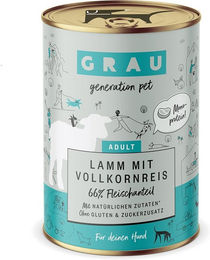 GRAU Hundefutter Adult Lamm mit Vollkornreis glutenfrei und ohne Zucker 6x400g – Bild 1 von 3