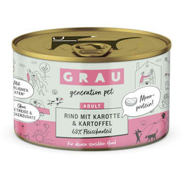 Produktbild von Grau Hundefutter Adult Rind mit Karotte und Kartoffel getreidefrei und monoprotein 200 g - 6 x 200 g