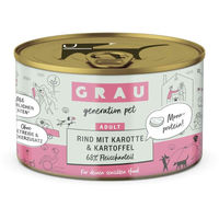 Produktbild von Grau Hundefutter Adult Rind mit Karotte und Kartoffel getreidefrei und monoprotein 200 g - 6 x 200 g