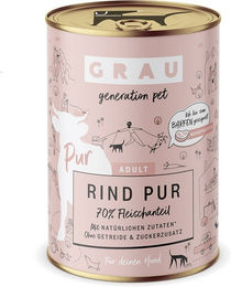 GRAU Hundefutter Adult Rind Pur Getreidefrei und Ohne Zucker 6x400g – Bild 1 von 1