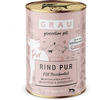 Produktbild von GRAU Hundefutter Adult Rind Pur Getreidefrei und Ohne Zucker 6x400g