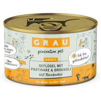 Produktbild von Grau Hundefutter Geflügel mit Pastinake und Brokkoli getreidefrei Adult 200 g - 6 x 200 g