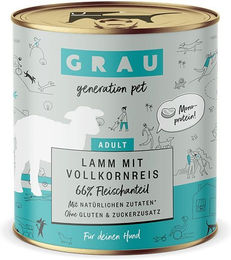 Produktbild von GRAU Hundefutter Lamm mit Vollkornreis glutenfrei monoprotein sensitive 4800g