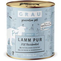 Produktbild von GRAU Hundefutter Lamm Pur Stückchen in Sauce Hypoallergen Monoprotein Sensitive 4800g