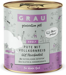 Produktbild von GRAU Hundefutter Pute mit Vollkornreis Monoprotein Glutenfrei Sensitive 4800g