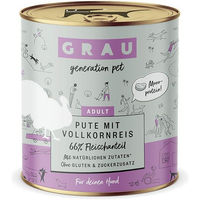 Produktbild von GRAU Hundefutter Pute mit Vollkornreis Monoprotein Glutenfrei Sensitive 4800g