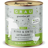 Produktbild von GRAU Hundefutter Rind & Ente Getreidefrei Sensitive mit hohem Fleischanteil 4800g
