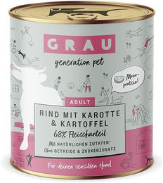Produktbild von GRAU Hundefutter Rind mit Karotte und Kartoffel getreidefrei und monoprotein 4800g