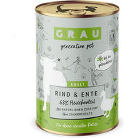 Produktbild von GRAU Hundefutter Rind und Ente getreidefrei mit hohem Fleischanteil Sensitive 2400g