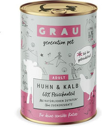 Produktbild von GRAU Hundefutter Sensitive Huhn und Kalb 2400g