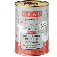 Produktbild von GRAU Hundefutter Welpe Huhn und Rind glutenfrei und ohne Zucker 6x400g