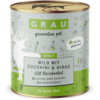 Produktbild von GRAU Hundefutter Wild mit Zucchini und Hirse Hypoallergen und Glutenfrei 4800g