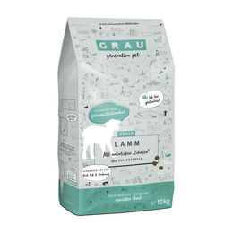 GRAU Hundetrockenfutter Lamm Adult Glutenfrei Sensitive 12 kg - 12 kg – Bild 1 von 3