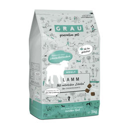 GRAU Hundetrockenfutter Lamm Adult Glutenfrei Sensitive 3 kg - 3 kg – Bild 1 von 3