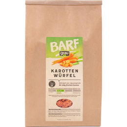 Grau Karotten-Würfel Trockengemüse zum BARFen für Hunde 1,2 kg - 1,2 kg – Bild 1 von 5