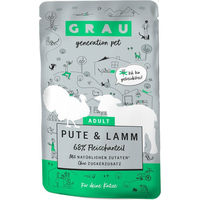 Produktbild von GRAU Katze Adult Getreidefrei Sensitive Pute & Lamm Stückchen in Sauce 16 x 125 g - 16 x 125 g