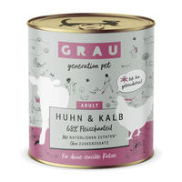 Produktbild von GRAU Katzen Nassfutter Adult Huhn & Kalb Getreidefrei Stückchen in Sauce 6 x 800 g - 6 x 800 g