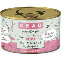 Produktbild von Grau Katzen Nassfutter Adult Huhn & Kalb Stückchen in Sauce Getreidefrei 6 x 200 g - 6 x 200 g