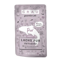 GRAU Katzen Nassfutter Adult Lachs Getreidefrei Monoprotein Stückchen in Soße 16 x 125 g - 16 x 125 g – Bild 1 von 2
