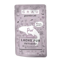 Produktbild von GRAU Katzen Nassfutter Adult Lachs Getreidefrei Monoprotein Stückchen in Soße 16 x 125 g - 16 x 125 g