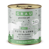 Produktbild von GRAU Katzen Nassfutter Adult Pute & Lamm Getreidefrei Sensitive Stückchen in Sauce 6 x 800 g - 800 g