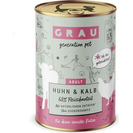 GRAU Katzen Nassfutter Huhn & Kalb Stückchen in Sauce getreidefrei 6 x 400 g - 400 g – Bild 1 von 9