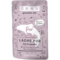 Produktbild von GRAU Katzen Nassfutter Lachs pur Monoprotein Adult 16 x 125 g Beutel