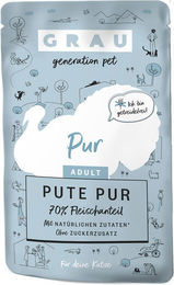 GRAU Katzen Nassfutter Pute Pur Adult Monoprotein Sensitive 16 x 125 g - 16 x 125 g – Bild 1 von 2