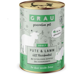 GRAU Katzen Nassfutter Pute und Lamm Stückchen in Sauce getreidefrei 6 x 400 g - 6 x 400 g – Bild 1 von 9