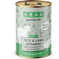 Produktbild von GRAU Katzen Nassfutter Pute und Lamm Stückchen in Sauce getreidefrei 6 x 400 g - 6 x 400 g