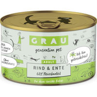 Produktbild von Grau Katzen Nassfutter Rind & Ente Adult Getreidefrei Stückchen in Sauce 6 x 200 g - 6 x 200 g