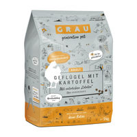 Produktbild von Grau Katzen-Trockenfutter Geflügel mit Kartoffel getreidefrei für erwachsene Katzen 2 kg - 2 kg